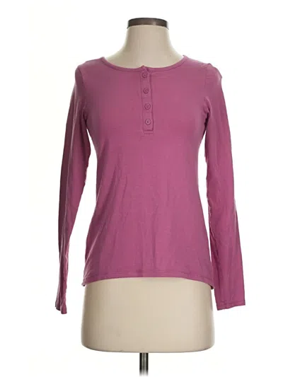 Pre-owned Tommy John Long Sleeve Henley Shirt In Purple