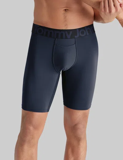 Tommy John Men's 360 Sport Boxer Brief 8" In Black