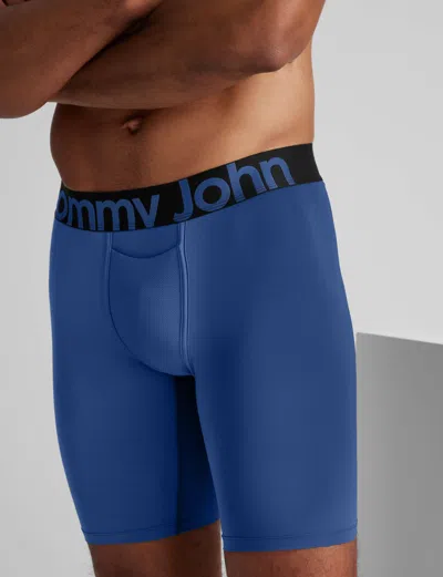 Tommy John Men's 360 Sport Boxer Brief 8" In Blue