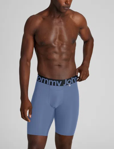 Tommy John Men's 360 Sport Boxer Brief 8" In Colony Blue