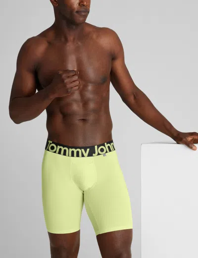 Tommy John Men's 360 Sport Boxer Brief 8" In Yellow