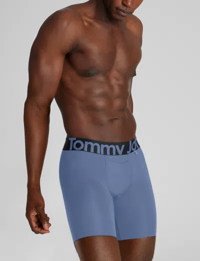 Tommy John Men's 360 Sport Mid-length Boxer Brief 6" In Colony Blue