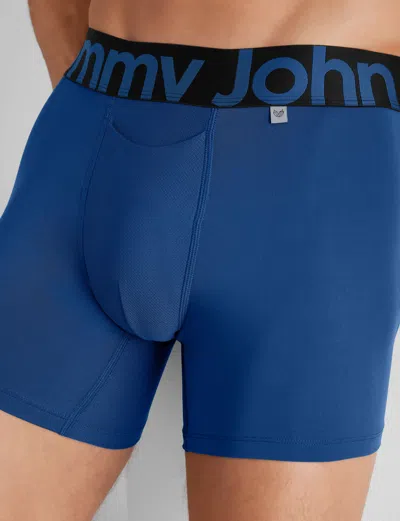 Tommy John Men's 360 Sport Trunk 4" Boxer Brief In Blue