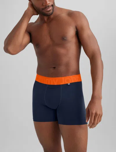 Tommy John Men's 360 Sport Trunk 4" Boxer Brief In Blue