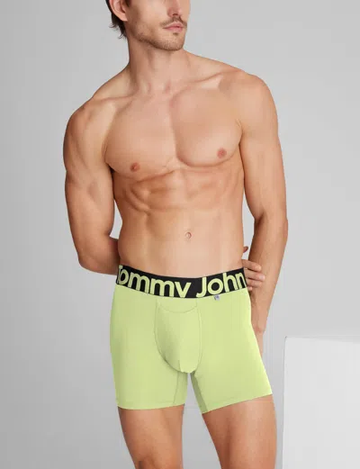 Tommy John Men's 360 Sport Trunk 4" Boxer Brief In Green