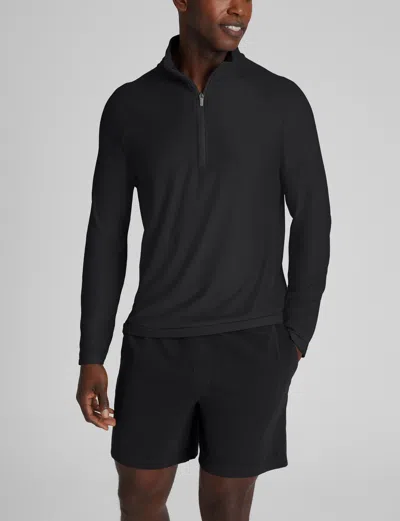 Tommy John Men's Active Mesh Quarter Zip In Black