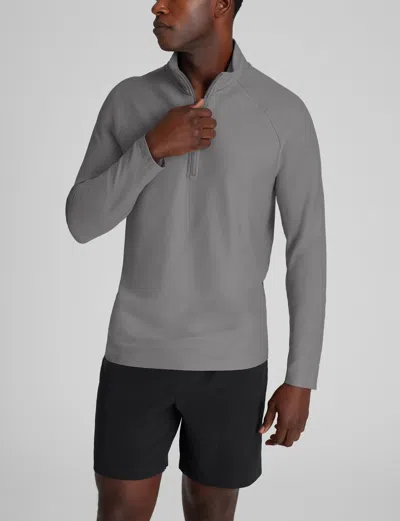 Tommy John Men's Active Mesh Quarter Zip In Gray