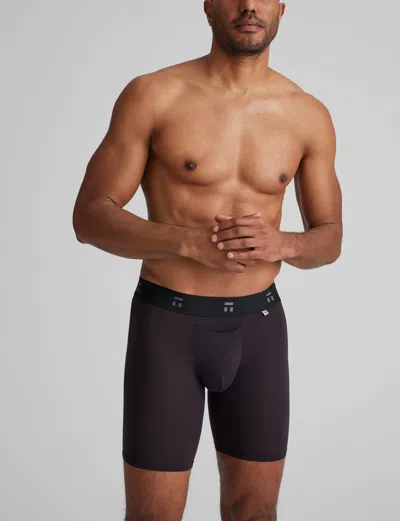 Tommy John Men's Air Boxer Brief 8" In Brown
