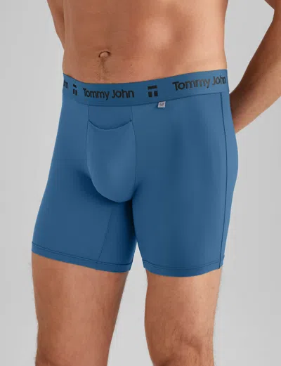 Tommy John Men's Air Mid-length Boxer Brief 6" In Blue