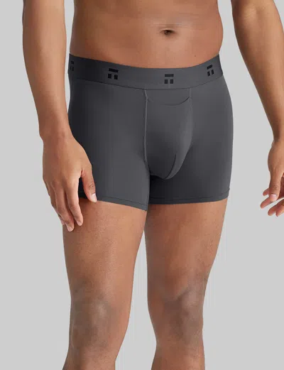 Tommy John Men's Air Trunk 4" Boxer Brief In Black