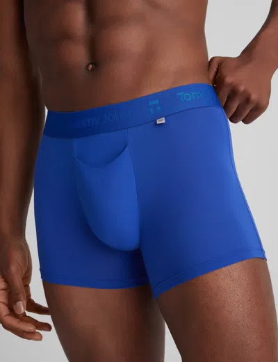 Tommy John Men's Air Trunk 4" Boxer Brief In Blue