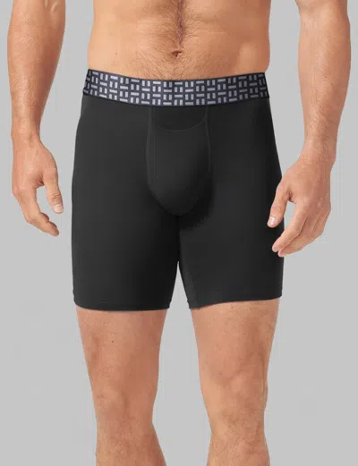 Tommy John Men's Apollo Boxer Brief 8" In Black
