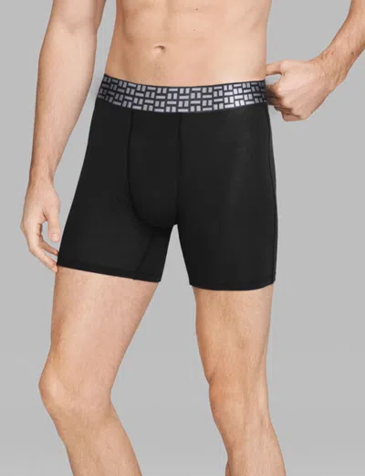 Tommy John Men's Apollo Mid-length Boxer Brief 6" In Black