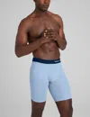 Tommy John Men's Cool Cotton Boxer Brief 8" In Blue