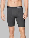Tommy John Men's Cool Cotton Boxer Brief 8" In Gray