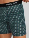 Tommy John Men's Cool Cotton Mid-length Boxer Brief 6" In Green