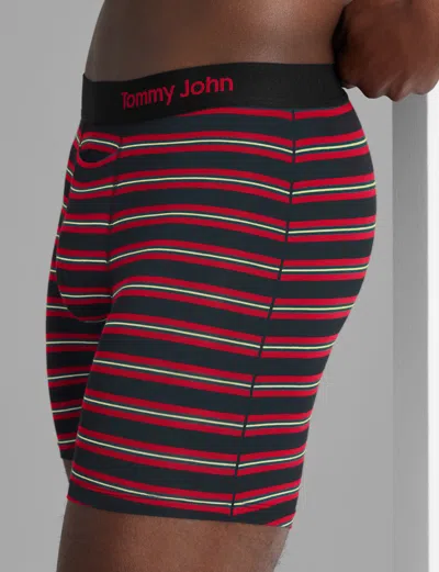 Tommy John Men's Cool Cotton Mid-length Boxer Brief 6" In Red