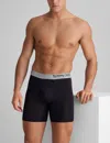 Tommy John Men's Cool Cotton Mid-length Boxer Brief 6" In Black