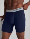 Tommy John Men's Cool Cotton Mid-length Boxer Brief 6" In Blue