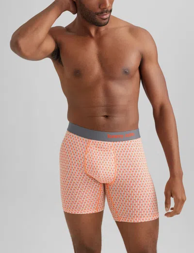 Tommy John Men's Cool Cotton Mid-length Boxer Brief 6" In Pink