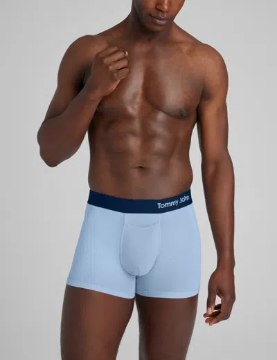 Tommy John Men's Cool Cotton Square Cut 2" Boxer Brief In Cerulean