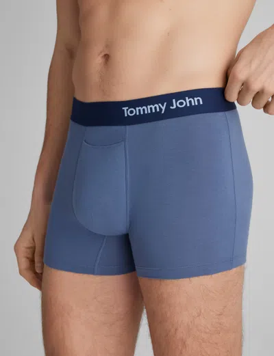 Tommy John Men's Cool Cotton Square Cut 2" Boxer Brief In Vintage Indigo