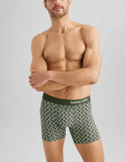 Tommy John Men's Cool Cotton Trunk 4" Boxer Brief In Multi