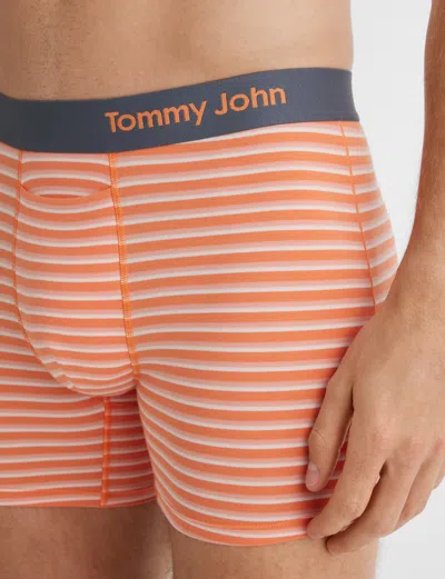 Tommy John Men's Cool Cotton Trunk 4" Boxer Brief In Orange