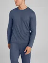 Tommy John Men's Cozy Long Sleeve Crew Neck In Blue