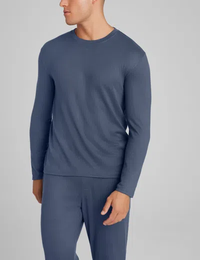 Tommy John Men's Cozy Long Sleeve Crew Neck In Blue