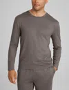 Tommy John Men's Cozy Long Sleeve Crew Neck In Gray