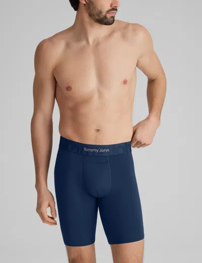 Tommy John Men's Customized Flex Boxer Brief 8" In Blue