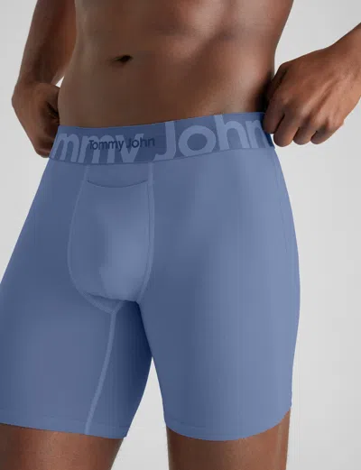 Tommy John Men's Customized Flex Boxer Brief 8" In Colony Blue