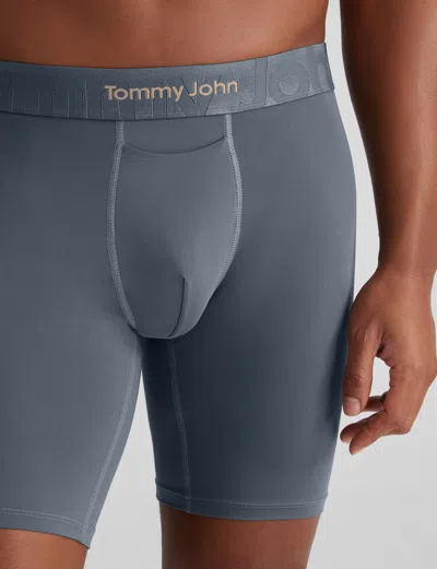 Tommy John Men's Customized Flex Boxer Brief 8" In Gray