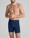 Tommy John Men's Customized Flex Mid-length Boxer Brief 6" In Blue