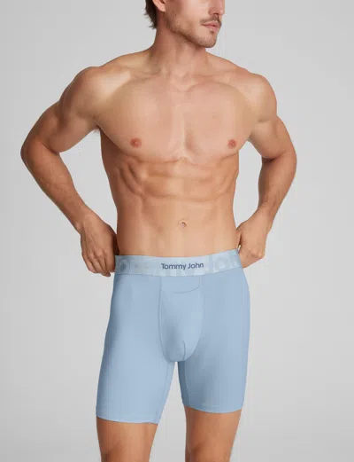 Tommy John Men's Customized Flex Mid-length Boxer Brief 6" In Blue