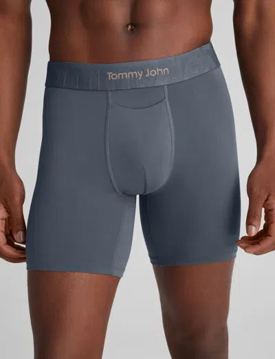 Tommy John Men's Customized Flex Mid-length Boxer Brief 6" In Gray