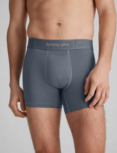 Tommy John Men's Customized Flex Trunk 4" Boxer Brief In Blue