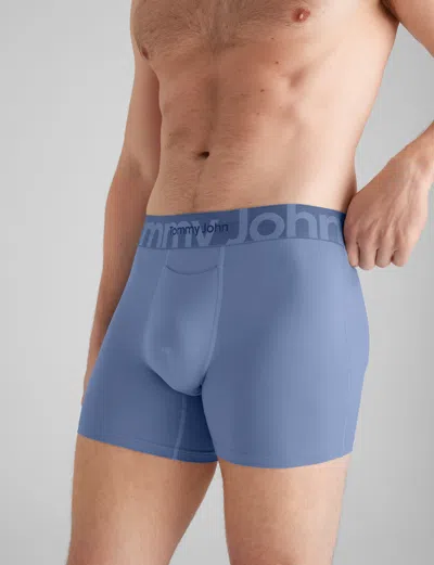 Tommy John Men's Customized Flex Trunk 4" Boxer Brief In Colony Blue
