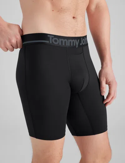 Tommy John Men's Dricomfort® Boxer Brief 8" In Black