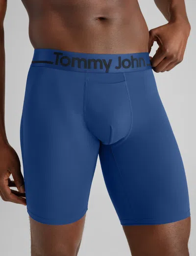 Tommy John Men's Dricomfort® Boxer Brief 8" In Blue Quartz