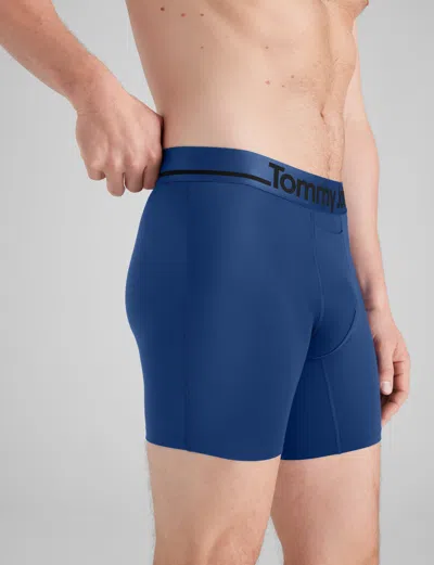 Tommy John Men's Dricomfort® Mid-length Boxer Brief 6" In Blue Quartz