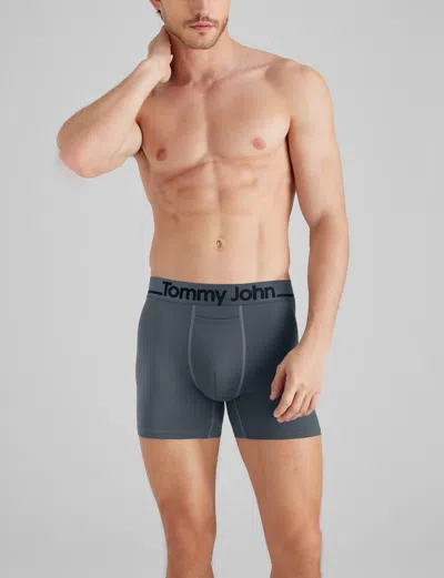Tommy John Men's Dricomfort® Mid-length Boxer Brief 6" In Turbulence