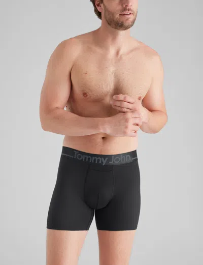 Tommy John Men's Dricomfort® Trunk 4" Boxer Brief In Black