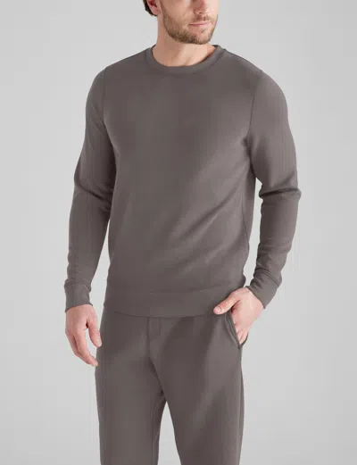 Tommy John Men's Luxe Traveler Knit Long Sleeve Crew Neck In Falcon