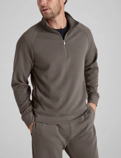 Tommy John Men's Luxe Traveler Knit Quarter Zip In Falcon