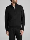 Tommy John Men's Quilted Quarter Zip In Black