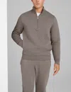 Tommy John Men's Quilted Quarter Zip In Gray