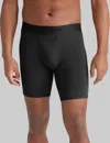 Tommy John Men's Second Skin Boxer Brief 8" In Black