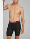 Tommy John Men's Second Skin Boxer Brief 8" In Black
